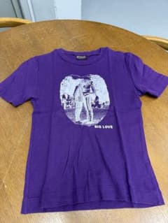 【未着用】Y2K グラフィック プリント Tシャツ 紫 BIG LOVEのサムネイル