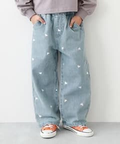 ハート柄刺繍デニムパンツ 130センチのサムネイル