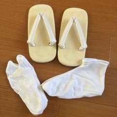 草履 足袋 セット ホワイト 和装小物のサムネイル