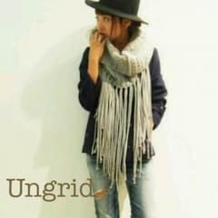 新品最安値  Ungrid  ケーブルフリンジスヌード  カーキのサムネイル