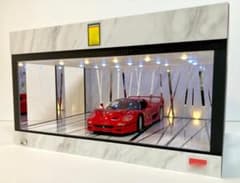 1/18展示2〜3台可・WHマーブル&ミラー・ディスプレーBOX /ネオジオラマ
