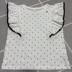 après les cours ドット柄 フリルTシャツ 120のサムネイル