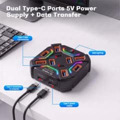 USBハブ USB 3.0 10ポートType-A Type-Cのサムネイル
