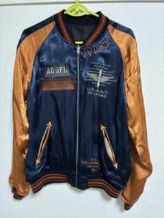 AVIREX スカジャン ネイビーオレンジ AVIREX スカジャン ネイビー/オレンジ - メルカリ