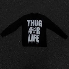 ed3n THUG 4 LIFE ブラック長袖カットソー - メルカリ