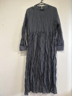グレー ロングシャツワンピース Sのサムネイル