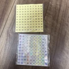 番号シール　1から100まで連番シール 各3枚セット(2種類) 合計6枚のサムネイル