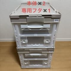 リス CB-51NRL 折りたたみコンテナ 片扉 50L ベージュ 本体 フタ