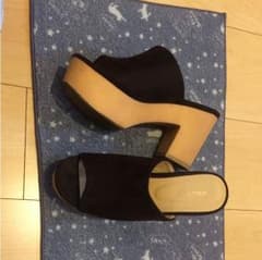 チャンキーヒールサボサンダルのサムネイル