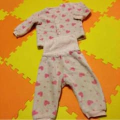 もこもこハート柄パジャマ/80cmのサムネイル