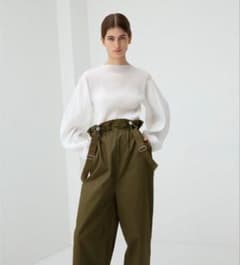 LEINWANDE ベージュ ラインヴァンド　バルーンスリーブ ブラウス　シアー LEINWANDE ベージュ ラインヴァンド バルーンスリーブ ブラウス