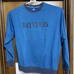 【BAYSTARS】横浜ベイスターズ プリントロゴ トレーナー 青 Lサイズのサムネイル