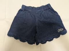 BeBe　Noeil aime BeBe　デニム　スカラップ　キュロット　110のサムネイル