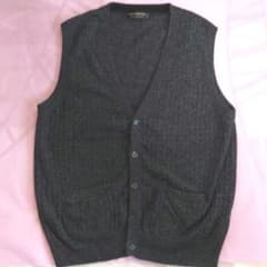 カシミヤ100%ベスト　ＬＬサイズ　シニア　紳士服のサムネイル