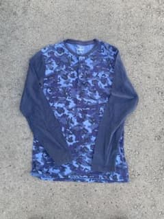 OLDGAPヘンリーネックロンTネイビー系迷彩カモフラarchive y2k短丈