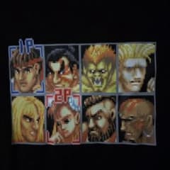 미품 스트리트 파이터 II T 셔츠 게임 화면 UT S