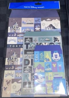 東京ディズニーリゾート 封筒セット 3サイズ イラストシールのサムネイル