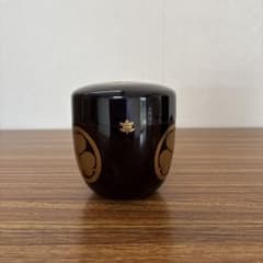 黒漆塗 葵紋 棗 茶道具のサムネイル