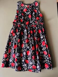 ローラアシュレイ花柄ワンピース　キッズ　110cmのサムネイル