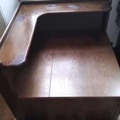 カリモクダークブラウン 木製 L字型コーナーボード - メルカリ