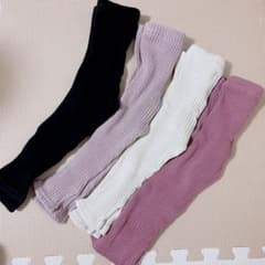 プティマイン リブスリットスパッツ リブレギンス リブパンツ 4枚セットのサムネイル