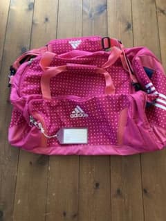 adidas ピンク ドット柄 ボストンバッグのサムネイル