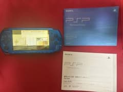 PSP本体 PSP3000 ブルー 動作確認済 説明書付き ゲーム6本セット