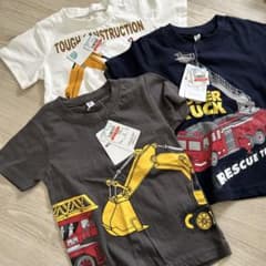 はたらくくるまデザイン Tシャツ 　西松屋　新品3枚セットのサムネイル