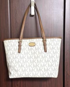 MICHAEL KORS トートバッグ モノグラム ホワイト ブラウンのサムネイル