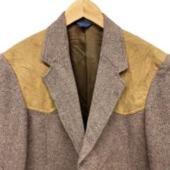 70s ペンドルトン スエード エルボーパッチ テーラード ツイード