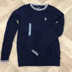 【新品未使用】US POLO ASSN ポロ　長袖ニット　ネイビーのサムネイル