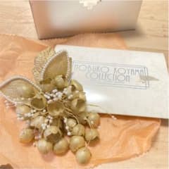 【美品】コサージュ　ブローチ　ぶどうのサムネイル