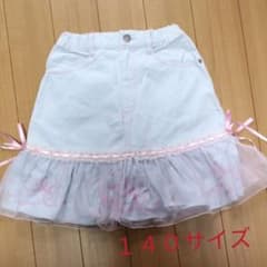 メゾピアノ デニムスカート　１４０サイズのサムネイル