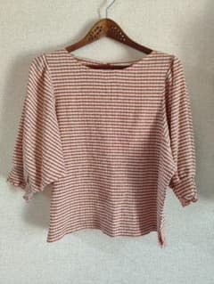 earth music & ecology ストライプブラウス 半袖のサムネイル