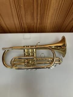 現状品YAMAHA コルネット YCR-2330管体 ピストン欠品 部品取り用