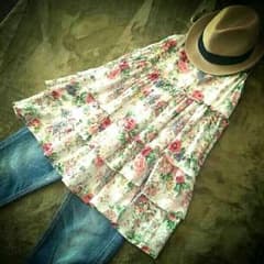 【週末限定セール】アナザーエディション 花柄キャミソールワンピのサムネイル