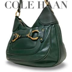 y2k COLE HAAN ワンショルダーバッグ 金具 グリーン 肩掛け レザー