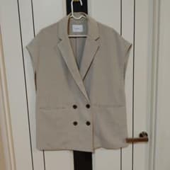 ディスコート　ジレ　ベスト　テックリネンフレンチシャツジャケットDiscord