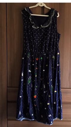 大きいサイズ▷フランシュリッペ ▷刺繍ロングワンピース▷FL5▷美品のサムネイル