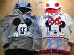 ペアルック ディズニー ミッキー ミニー パーカー ①のサムネイル