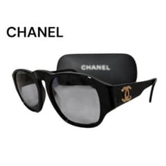 極美品】CHANEL サングラス ココマーク ブラック ケース付き ゴールド