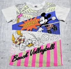 90s Disney Mickey Key Mouse Donald Duck all-over print T-shirt
