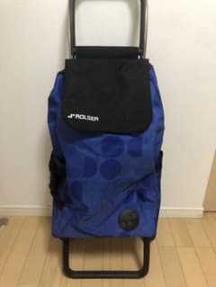 ROLSER ロルサー青ドット柄　ナイロン キャリーカート ショッピングカートのサムネイル