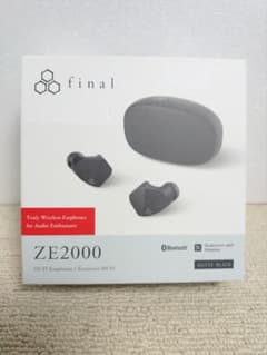 494☆ 新品 final ワイヤレス イヤホン マット ブラック ZE2000 - メルカリ