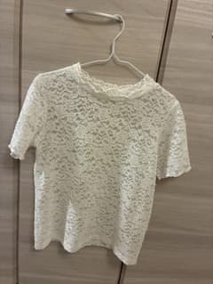 GU レース 半袖 トップス ホワイトのサムネイル
