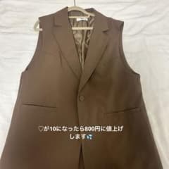 ブラウン ノースリーブジャケットのサムネイル