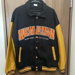 ANGRY FAN スタジャン M 黒/黄のサムネイル