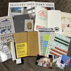 トラベラーズファクトリー　リフィル　スパイラルリングノート　スタンプ　水縞 トラベラーズファクトリー リフィル スパイラルリングノート スタンプ