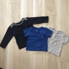 【お値下げ中】プチバトー　3枚セット　Tシャツ 半袖　長袖　12m 18mのサムネイル