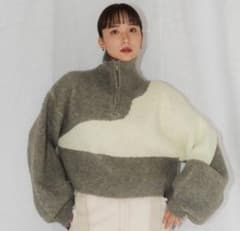 Knuth Marf クヌースマーフ half zip bicolor knit Knuth Marf（クヌースマーフ）の「【Knuth Marf/クヌースマーフ】half